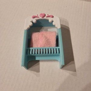 FISHER PRICE Loving Family BATHROOM TOWEL RACK blue and pink